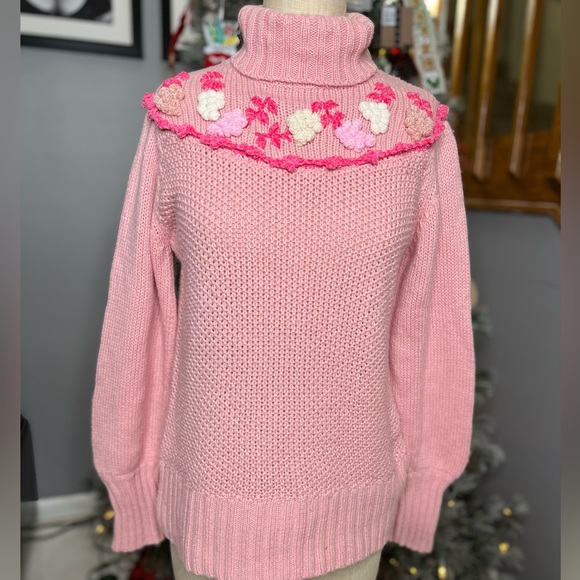 LoveShackFancy Sweaters - LoveShackFancy - Rhett Wool-Blend Turtleneck Sweater In Pink